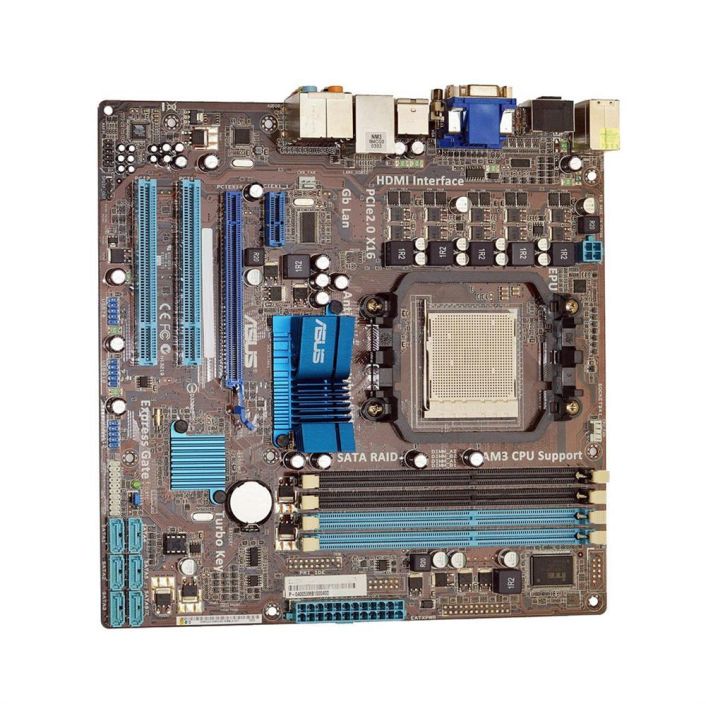 61-MIBBJ6-01 ASUS Socket AM3 AMD 760G + SB710 Chipset AMD Phenom II/ Athlon II/ Sempron 100 Series Processors Support DDR3 4x DIMM 6x SATA 3.0Gb/s Micro-ATX Motherboard (Refurbished)