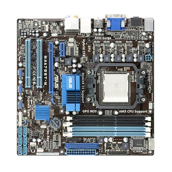 M4A785T-M ASUS Socket AM3 AMD 785G + SB710 Chipset AMD Phenom II/ Athlon II/ AMD Sempron Processors Support DDR3 4x DIMM 6x SATA 3.0Gb/s Micro-ATX Motherboard (Refurbished)