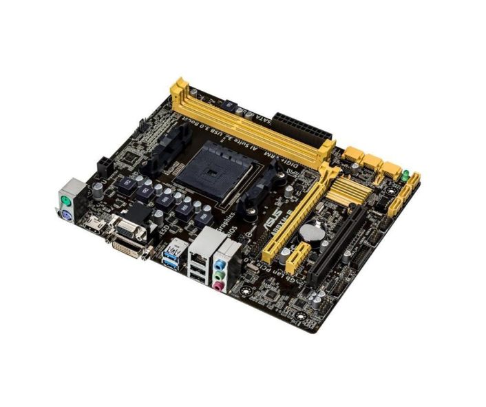 A88XM-E-A1 ASUS Socket FM2+ AMD A88X Chipset AMD Athlon/ A-Series Processors Support DDR3 2x DIMM 6x SATA 6.0Gb/s Micro-ATX Motherboard (Refurbished)