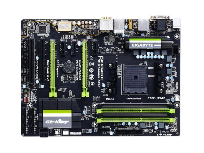 G1.SniperA88X(rev.3.0) Gigabyte Socket FM2+ AMD A88X Chipset AMD A-Series/ Athlon Series Processors Support DDR3 4x DIMM 8x SATA 6.0Gb/s ATX Motherboard (Refurbished) G1.Sniper A88X (rev. 3.0)