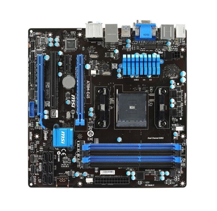 A78M-E45-R MSI Socket FM2+ AMD A78 Chipset AMD Athlon /A-Series Processors Support DDR3 4x DIMM 6x SATA 6.0Gb/s Micro-ATX Motherboard (Refurbished)