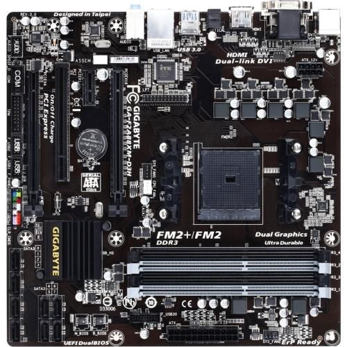 GA-F2A88MX-D3H Gigabyte Ultra Durable 4 Plus GA-F2A88XM-D3H Desktop Motherboard AMD A88X Chipset Socket FM2+ (Refurbished)