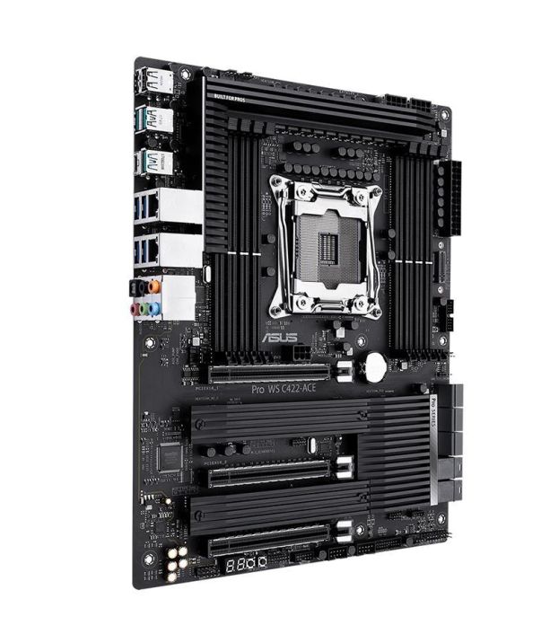 Pro WS C422-ACE ASUS Socket 2066 Intel X299 Chipset Intel Xeon Processors Support DDR4 8x DIMM 6x SATA 6.0Gb/s ATX Server Motherboard (Refurbished)