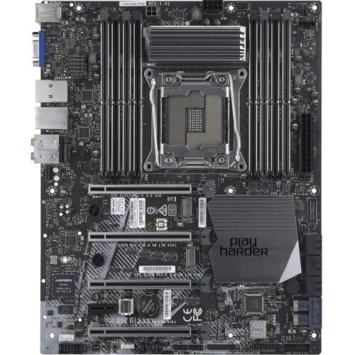 MBD-C9X299-PGF-B SuperMicro C9X299-PGF Socket LGA 2066 Intel X299 Chipset Core i5 X-Series/ i7 X-Series/ i9 X-Series/ i9 Extreme X-Series Processors Support DDR4 8x DIMM 6x SATA3 6.0Gb/s ATX Motherboard (Refurbished)