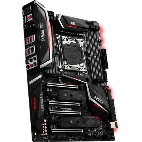 X299 GAMING PRO CARBON MSI Socket LGA 2066 Intel X299 Chipset Core X-Series Processors Support DDR4 8x DIMM 8x SATA 6.0Gb/s ATX Motherboard (Refurbished)