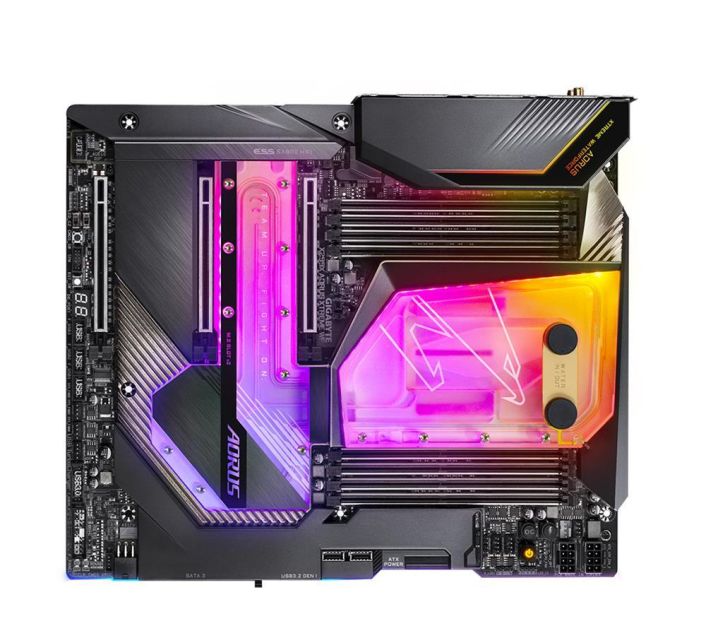 X299XAORUSXTREMEWATERFORCErev.1.0 Gigabyte Socket LGA 2066 Intel X299 Express Chipset Core i9 X Series Processors Support DDR4 8x DIMM 8x SATA 6.0Gb/s XL-ATX Motherboard (Refurbished) X299X AORUS XTREME WATERFORCE rev. 1.0