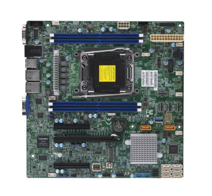 MBD-X11SRM-VF SuperMicro X11SRM-VF Socket LGA 2066 Intel C422 Chipset Intel Xeon W-2100 Processor Support DDR4 4x DIMM 8x SATA 6.0Gb/s Micro-ATX Server Motherboard (Refurbished)