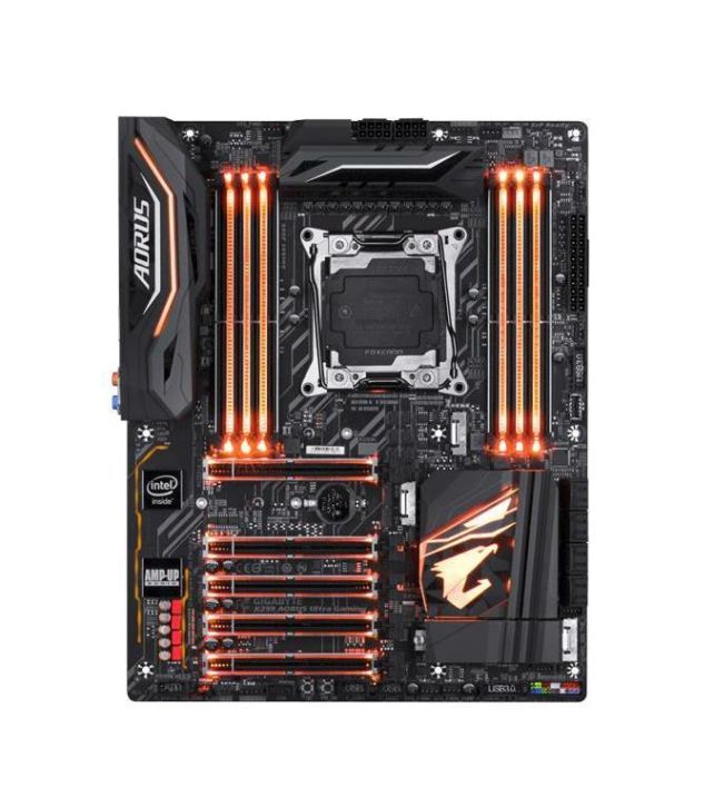 X299 AORUS Ultra Gaming Gigabyte Socket LGA 2066 Intel X299 Express Chipset Core X-Series Processors Support DDR4 8x DIMM 8x SATA 6.0Gb/s ATX Motherboard (Refurbished)