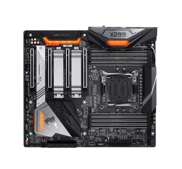 X299AORUSMASTER Gigabyte Socket 2066 AMD X299 Express Chipset Core X Series Processors Support DDR4 8x DIMM 8x SATA 6.0Gb/s E-ATX Motherboard (Refurbished) X299 AORUS MASTER