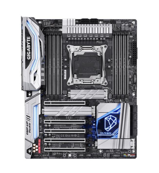 X299 DESIGNARE EX (rev. 1.0) Gigabyte Socket 2066 AMD X299 Express Chipset Core X-Series Processors Support DDR4 8x DIMM 6x SATA 6.0Gb/s ATX Motherboard (Refurbished)