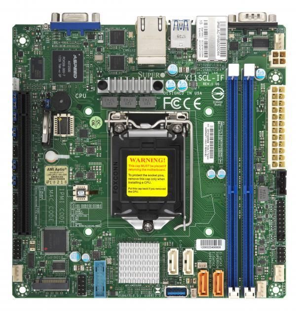 MBD-X11SRi-IF SuperMicro X11SRi-IF Socket LGA 2066 Intel C422 Chipset Xeon W-2100 Processors Support DDR4 4x DIMM 4x SATA3 6.0Gb/s Mini-ITX Server Motherboard (Refurbished)