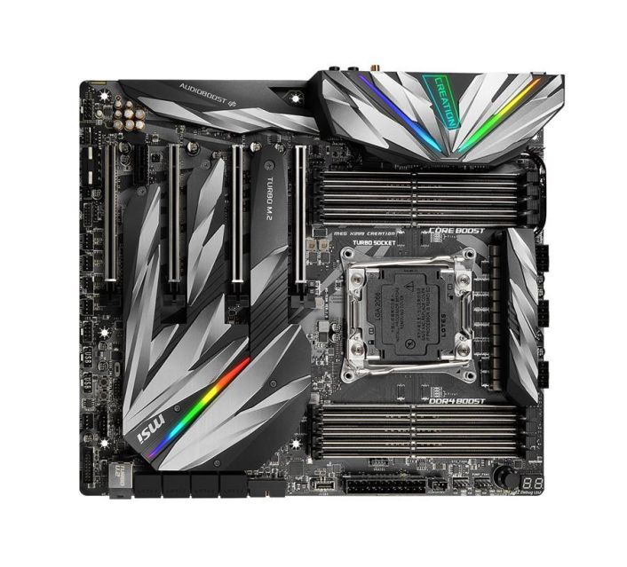 MEG X299 CREATION MSI Socket LGA 2066 Intel X299 Chipset Core i9 Processors Support DDR4 8x DIMM 8x SATA3 6.0Gb/s E-ATX Motherboard (Refurbished)