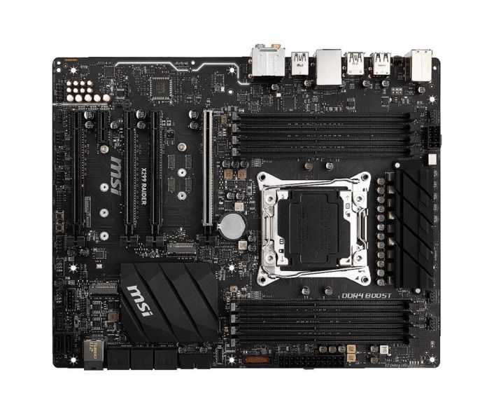 X299 RAIDER MSI Socket 2066 Intel X299 Chipset Core X-Series Processors Support DDR4 8x DIMM 8x SATA 6.0Gb/s ATX Motherboard (Refurbished)