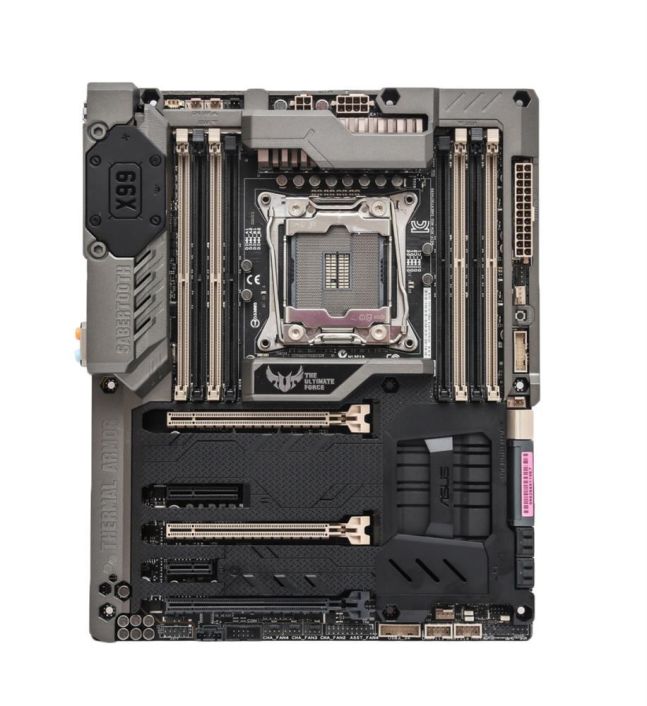 90MB0L00-M0AAY0 ASUS SABERTOOTH X99 Socket LGA 2011-v3 Intel X99 Chipset Core i7 Processors Support DDR4 8x DIMM 8x SATA 6.0Gb/s ATX Motherboard (Refurbished)