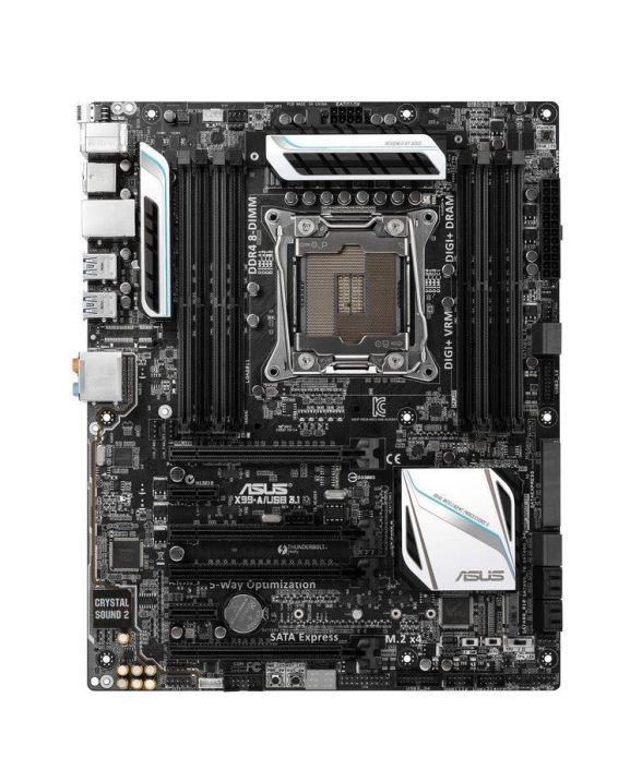 90MB0L90-M0AAY0 ASUS X99-A/USB 3.1 Socket LGA 2011-v3 Intel X99 Chipset Core i7 Processors Support DDR4 8x DIMM 8x SATA 6.0Gb/s ATX Motherboard (Refurbished) X99-A/USB 3.1