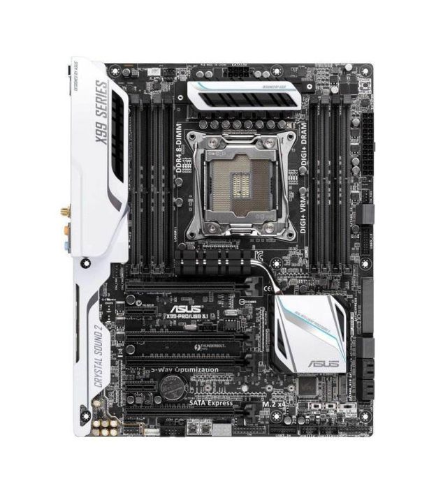 90MB0LC0-M0EAY0 ASUS X99-PRO/USB 3.1 Socket LGA 2011-v3 Intel X99 Chipset Core i7 Processors Support DDR4 8x DIMM 8x SATA 6.0Gb/s ATX Motherboard (Refurbished)