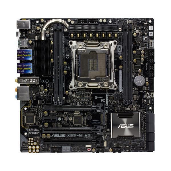X99-M WS Asus Socket LGA 2011-v3 Intel X99 Chipset Core i7 / Xeon E5-1600 v3/ E5-2600 v3 Processors Support DDR4 4x DIMM 8x SATA 6.0Gb/s Micro-ATX Server Motherboard (Refurbished)