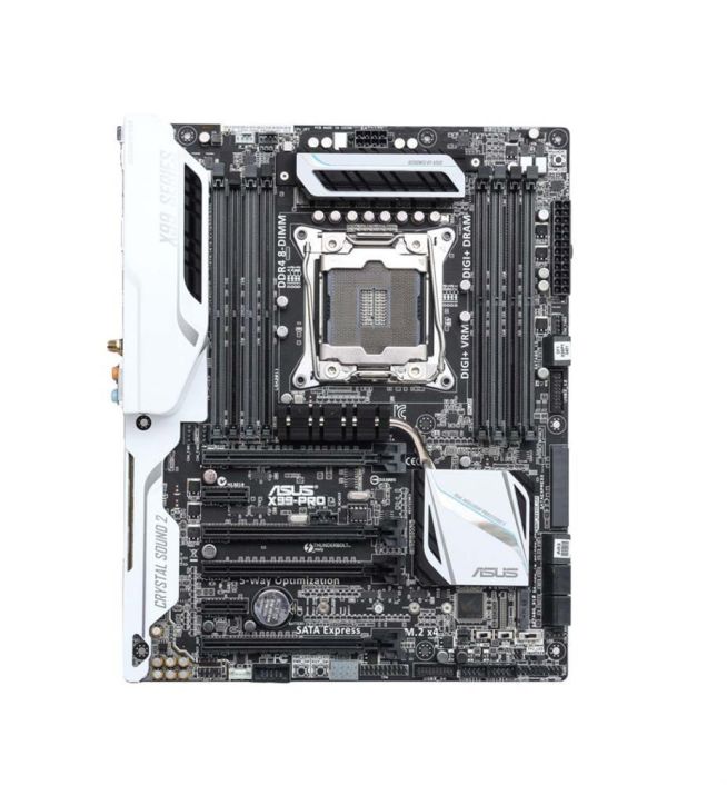 90MB0KQ0-M0EAY0 ASUS X99-PRO Socket LGA 2011-v3 Intel X99 Chipset Core X Series Processors Support DDR4 8x DIMM 8x SATA 6.0Gb/s ATX Motherboard (Refurbished)