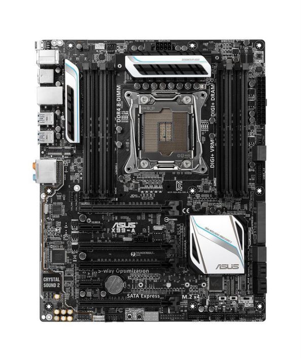 X99-A ASUS Socket 2011-v3 Intel X99 Chipset Core i7 Processors Support DDR4 8x DIMM 8x SATA 6.0Gb/s ATX Motherboard (Refurbished)