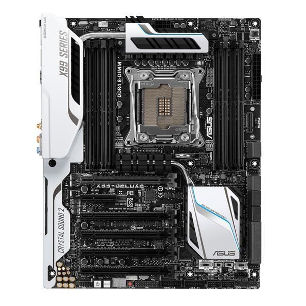 MBX99DEU3 ASUS X99-DELUXE/U3.1 Socket LGA 2011-v3 Intel X99 Chipset Core i7 Processors Support DDR4 8x DIMM 8x SATA 6.0Gb/s ATX Motherboard (Refurbished)