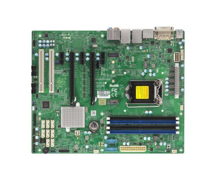 X11SAE SuperMicro Socket H4 LGA 1151 Xeon E3-1200 v5 / v6 Intel C236 Chipset DDR4 4 x DIMM 8 x SATA 6Gbps ATX Server Motherboard (Refurbished)