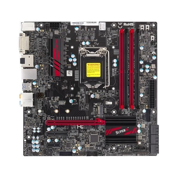 MBDC7Z170MO SuperMicro C7Z170-M Socket LGA 1151 Intel Z170 Express Chipset 6th/7th Generation Core i7 / i5 / i3 Processors Support DDR4 4x DIMM 6x SATA3 6.0Gb/s Micro-ATX Motherboard (Refurbished)
