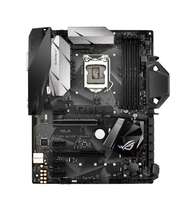 90MB0TA0-M0EAY0 ASUS ROG STRIX B250F GAMING Socket LGA 1151 Intel B250 Chipset Core i7 / i5 / i3 / Pentium / Celeron Processors Support DDR4 4x DIMM 6x SATA 6.0Gb/s ATX Motherboard