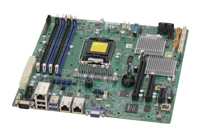 X11SSLCFB SuperMicro Socket H4 LGA 1151 Xeon E3-1200 v5 / v6 Intel C232 Chipset DDR4 4 x DIMM 6 x SATA 6Gbps 8 x SAS 12Gbps micro-ATX Server Motherboard (Refurbished)