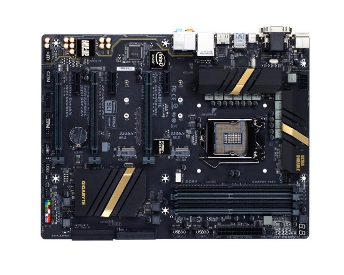 GA-Z170X-UD3 Gigabyte Socket LGA 1151 Intel Z170 Express Chipset 7th/6th Generation Core i7 / i5/ i3 / Pentium / Celeron Processors Support DDR4 4x DIMM 6x SATA 6.0Gb/s ATX Motherboard (Refurbished)
