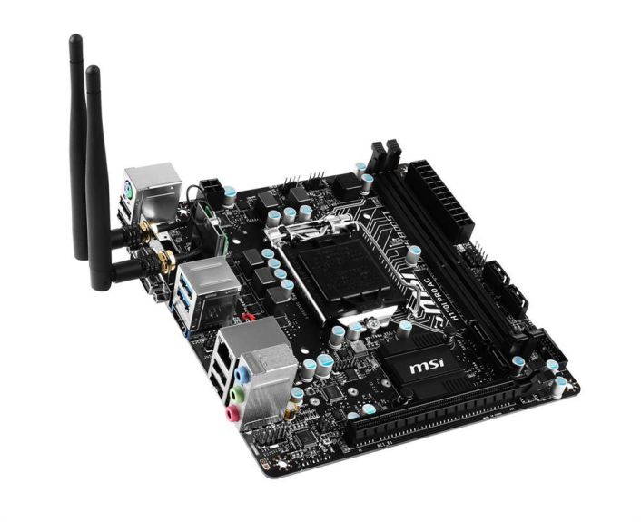 H170IPROAC MSI Socket LGA 1151 Intel H170 Chipset 6th Generation Core i7 / i5 / i3 / Pentium / Celeron Processors Support DDR4 2x DIMM 4x SATA 6.0Gb/s Mini-ITX Motherboard (Refurbished)