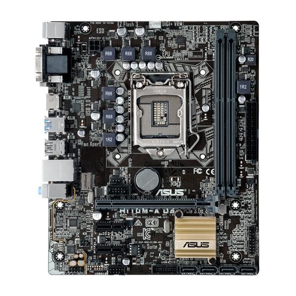 H110M-A D3 ASUS Socket LGA 1151 Intel H110 Chipset 7th/6th Generation Core i7 / i5 / i3 / Pentium / Celeron Processors Support DDR3 2x DIMM 4x SATA 6.0Gb/s Micro-ATX Motherboard (Refurbished)