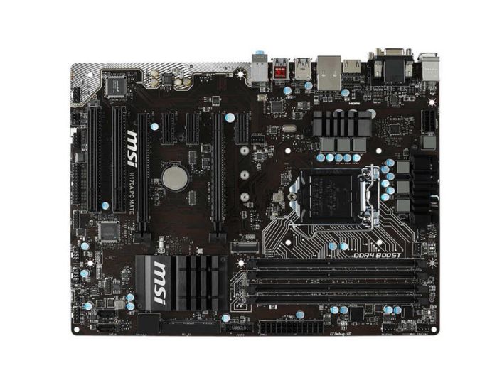 H170A PC MATE MSI Socket LGA 1151 Intel H170 Chipset 6th Generation Core i7 / i5 / i3 / Pentium / Celeron Processors Support DDR4 4x DIMM 6x SATA 6.0Gb/s ATX Motherboard (Refurbished)
