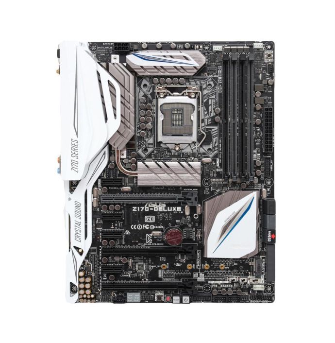 Z170DELUXE ASUS Z170-DELUXE Socket LGA 1151 Intel Z170 Chipset 7th/6th Generation Core i7 / i5 / i3 / Pentium / Celeron Processors Support DDR4 4x DIMM 6x SATA 6.0Gb/s ATX Motherboard (Refurbished)