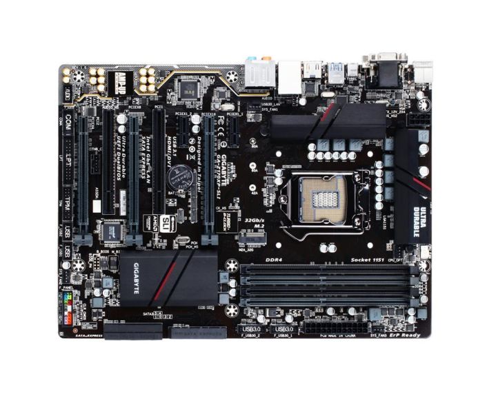 GA-Z170XP-SLI Gigabyte Socket LGA 1151 Intel Z170 Express Chipset 7th/6th Generation Core i7 / i5 / i3 / Pentium / Celeron Processors Support DDR 4x DIMM 6x SATA 6.0Gb/s ATX Motherboard (Refurbished)