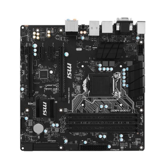 7972-016R MSI CSM-H170M-A PRO Socket LGA 1151 Intel H170 Chipset Intel Core i7 / i5 / i3 / Pentium / Celeron Processors Support DDR4 4x DIMM 6x SATA 6.0Gb/s Micro-ATX Motherboard (Refurbished)