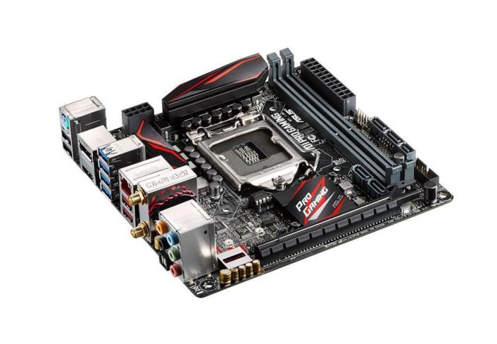 90MB0MQ0-M0EAY0 ASUS Z170I PRO GAMING Socket LGA 1151 Intel Z170 Chipset Core i7 / i5 / i3 / Pentium / Celeron Processors Support DDR4 2x DIMM 2x SATA 6.0Gb/s Mini ITX Motherboard (Refurbished)