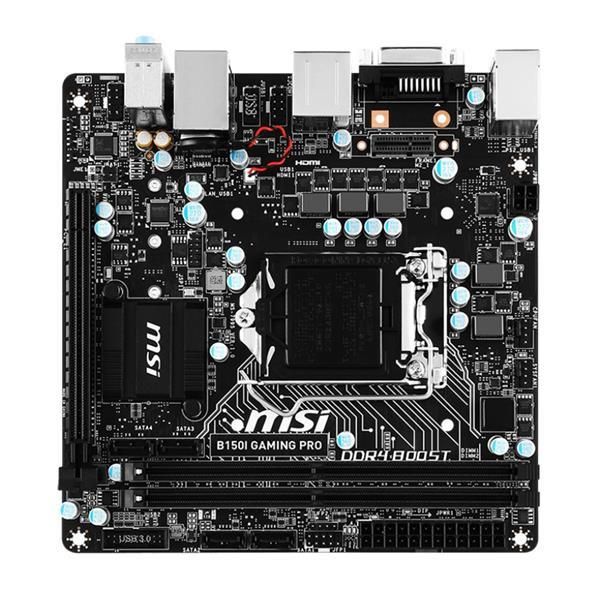 7995-002R MSI B150I GAMING PRO Socket 1151 Intel B150 Chipset 6th Generation Core i7 / i5 / i3 / Pentium / Celeron Processors Support DDR4 2x DIMM 4x SATA 6.0Gb/s Mini-ITX Motherboard (Refurbished)