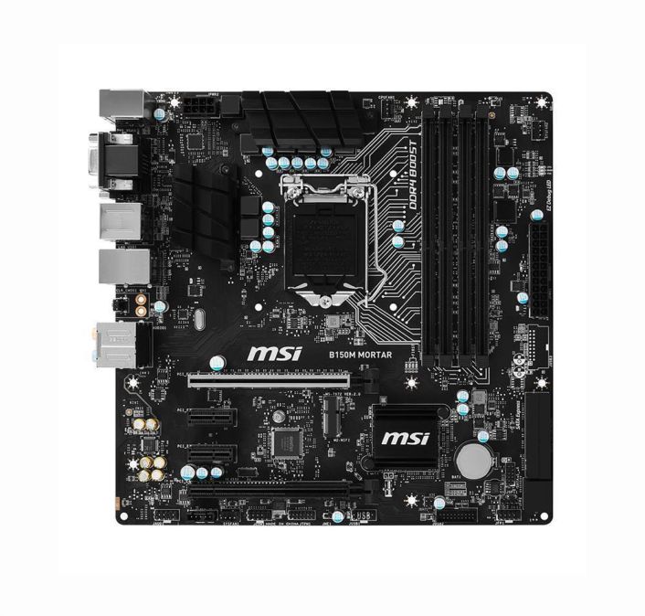 MB-B15MMR MSI B150M MORTAR Socket LGA 1151 Intel B150 Chipset 6th Generation Core i7 / i5 / i3 / Pentium / Celeron Processors Support DDR4 4x DIMM 6x SATA 6.0Gb/s Micro-ATX Motherboard (Refurbished)