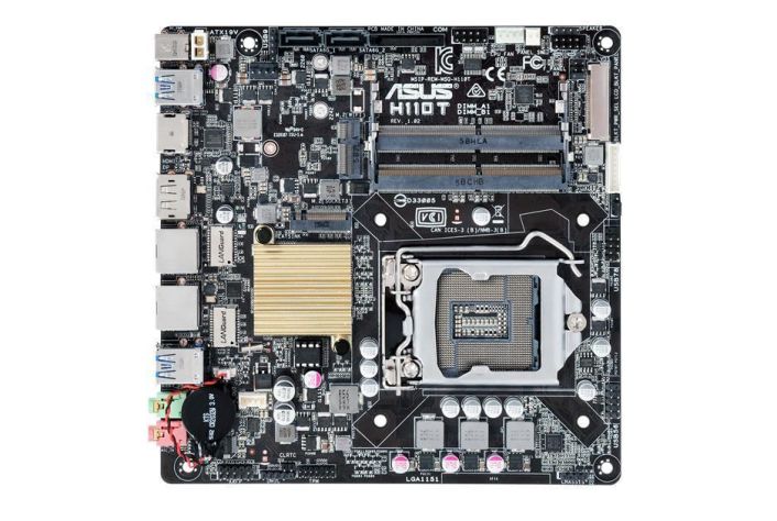 H110TCSMCSI ASUS Socket LGA 1151 Intel H110 Chispet 7th/6th Generation Core i7 / i5 / i3 / Pentium / Celeron Processors Support DDR4 2x DIMM 2x SATA 6.0Gb/s Mini-ITX Motherboard (Refurbished)