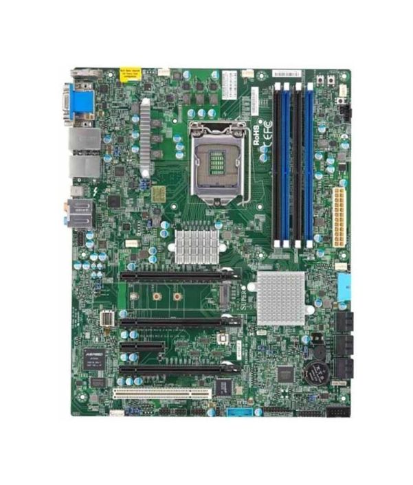 X11SAT-B SuperMicro Socket H4 LGA 1151 Xeon E3-1200 v5 / v6 Intel C236 Chipset DDR4 4 x DIMM 6 x SATA 6Gbps ATX Server Motherboard (Refurbished)