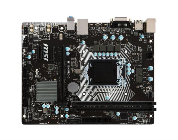 MB-H11MPD MSI H110M PRO-D Socket LGA 1151 Intel H110 Chipset 6th Generation Core i7 / i5 / i3 / Pentium / Celeron Processors Support DDR4 2x DIMM 4x SATA 6.0Gb/s Micro-ATX Motherboard (Refurbished)
