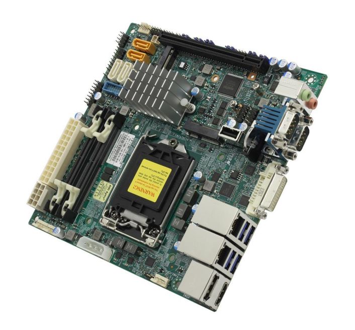 MBX11SSV SuperMicro X11SSV-Q Socket LGA 1151 Intel Q170 Express Chipset Core i3 / i5 / i7 6th/7th Generation Pentium / Celeron Processors Support DDR4 2x DIMM 5x SATA3 6.0Gb/s Mini-ITX Motherboard (Refurbished)