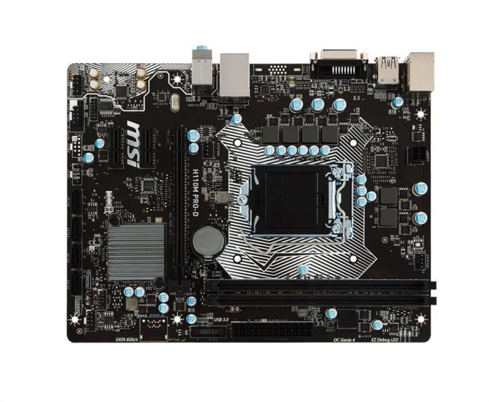 7996-019R MSI H110M PRO-D Socket LGA 1151 Intel H110 Chipset 6th Generation Core i7 / i5 / i3 / Pentium / Celeron Processors Support DDR4 2x DIMM 4x SATA 6.0Gb/s Micro-ATX Motherboard (Refurbished)