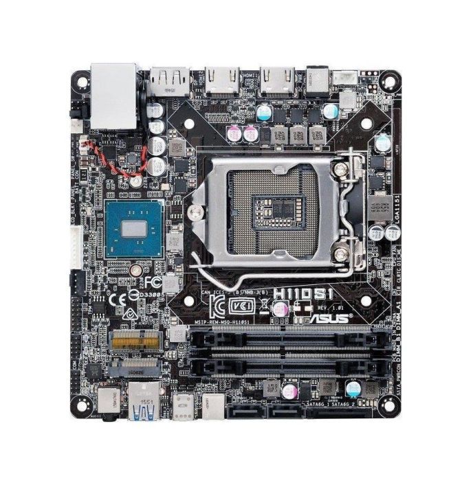 H110S1CSM ASUS H110S1/CSM Socket LGA 1151 Intel H110 Chipset Core i7 / i5 / i3 Processors Support DDR4 2x DIMM 2x SATA 6.0Gb/s Mini STX Motherboard (Refurbished)