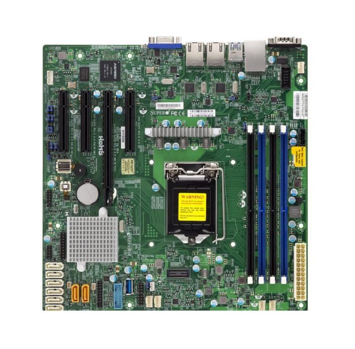 MBD-X11SSM-O SuperMicro X11SSM Socket H4 LGA 1151 Xeon E3-1200 v5 / v6 Intel C236 Chipset DDR4 4 x DIMM 8 x SATA 6Gbps micro-ATX Server Motherboard (Refurbished)