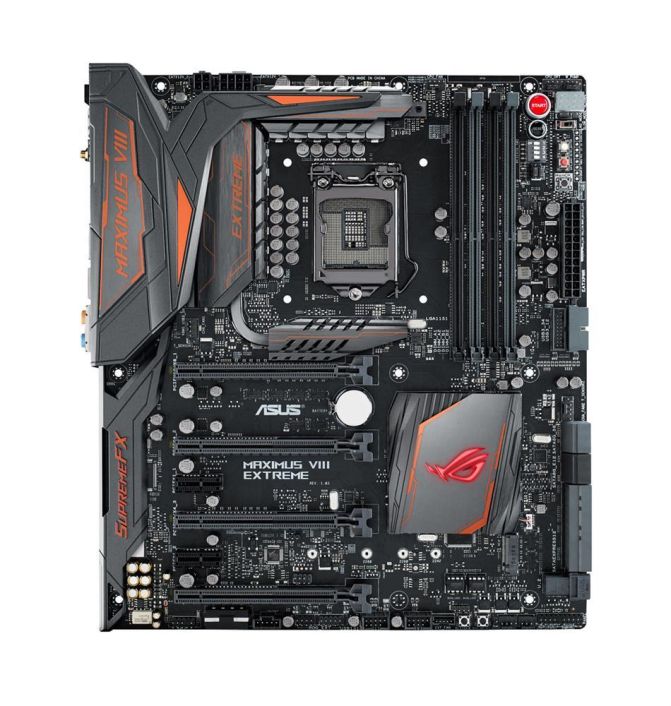 MBMAX8EXM ASUS MAXIMUS VIII EXTREME Socket LGA1151 Intel Z170 Chipset 7th/6th Generation Core i7 / i5 / i3 / Pentium / Celeron Processors Support DDR4 4x DIMM 6x SATA 6.0Gb/s Extended-ATX Motherboard (Refurbished)