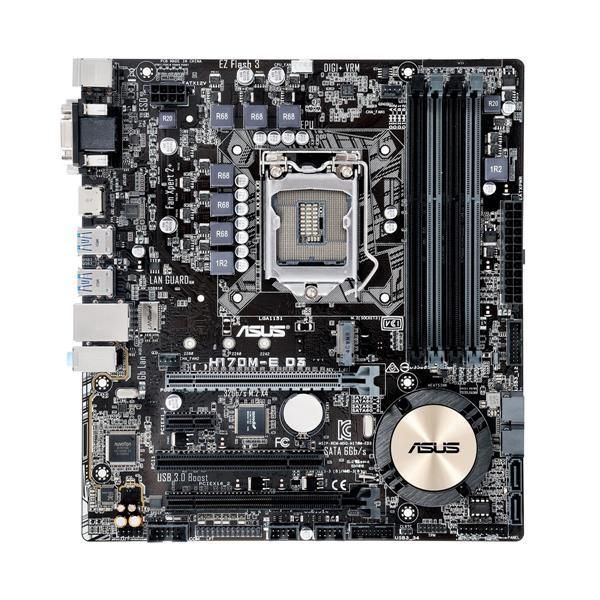MB-H170MED ASUS H170M-E D3 Socket LGA 1151 Intel H170 Chipset 6th Generation Core i7 / i5 / i3 / Pentium/ Celeron Processors Support DDR3 4x DIMM 4x SATA 6.0Gb/s uATX Motherboard (Refurbished)