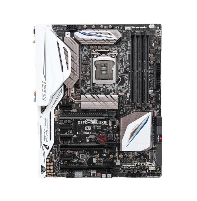 MB-Z170DEX ASUS Z170-DELUXE Socket LGA 1151 Intel Z170 Chipset 7th/6th Generation Core i7 / i5 / i3 / Pentium / Celeron Processors Support DDR4 4x DIMM 6x SATA 6.0Gb/s ATX Motherboard (Refurbished)