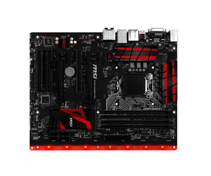 MB-B15AGPR MSI B150A GAMING PRO Socket 1151 Intel B150 Chipset 6th Generation Core i7 / i5 / i3 / Pentium / Celeron Processors Support DDR4 4x DIMM 6x SATA 6.0Gb/s ATX Motherboard (Refurbished)
