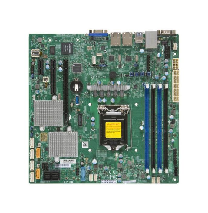 X11SSL-CF-B SuperMicro X11SSL-CF Socket LGA 1151 Intel C232 Chipset Intel Xeon E3-1200 v6/v5 7th/6th Generation Core i3 / Pentium / Celeron Processors Support DDR4 4x DIMM 6x SATA3 6.0Gb/s Micro-ATX Server Motherboard (Refurbished)